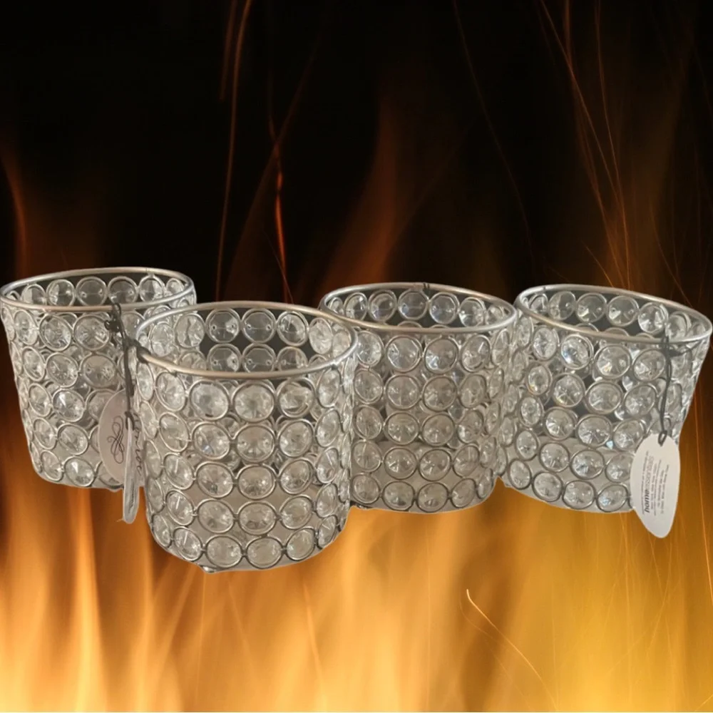 Bundle of 4 Crystal Candle Holders NWT - Picture 9 of 9